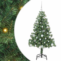 Sapin de Noël avec 150 LED avec support Vert 150 cm PVC 541841541841