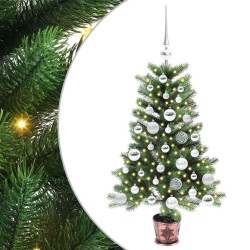Sapin de Noël avec 150 LED avec support Vert 90 cm PE 541842541842