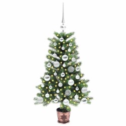 Sapin de Noël avec 150 LED avec support Vert 90 cm PE 541842541842