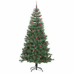 Sapin de Noël avec 300 LED avec support Vert 240 cm PVC 541843541843