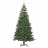 Sapin de Noël avec 300 LED avec support Vert 240 cm PVC 541843541843