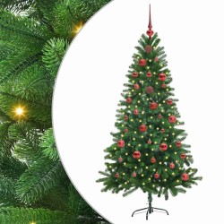 Sapin de Noël avec 150 LED avec support Vert 150 cm PE 541844541844