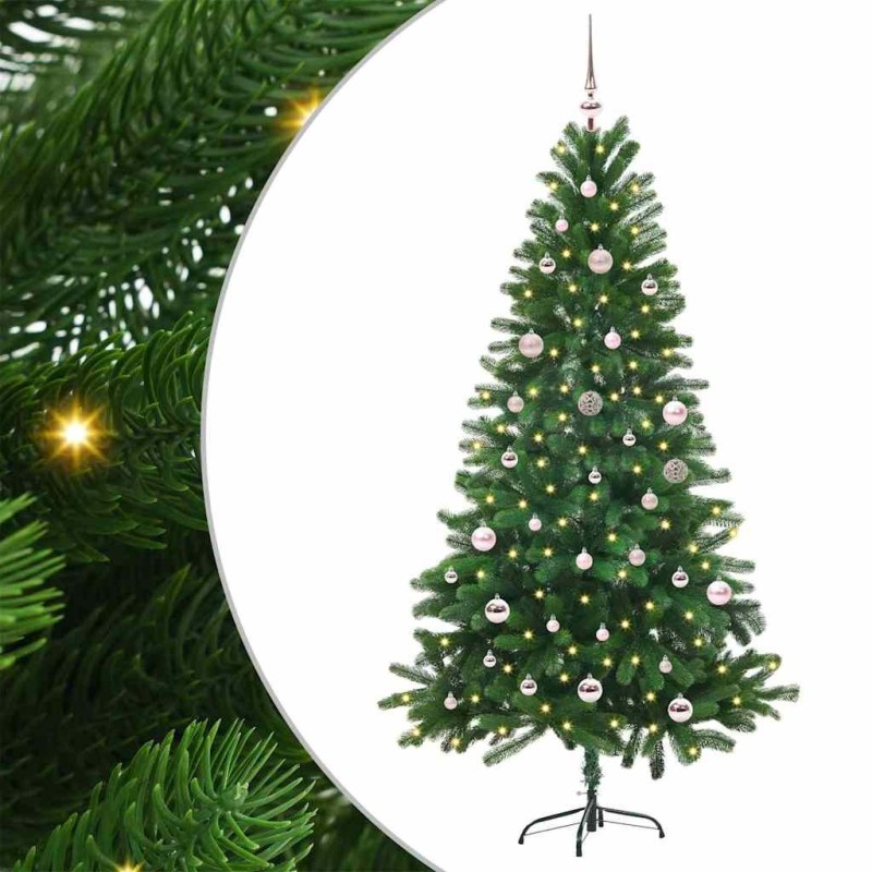 Sapin de Noël avec 150 LED avec support Vert 150 cm PE 541845541845