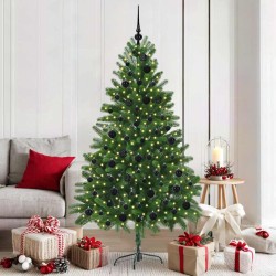 Sapin de Noël avec 300 LED avec support Vert 180 cm PE 541846541846