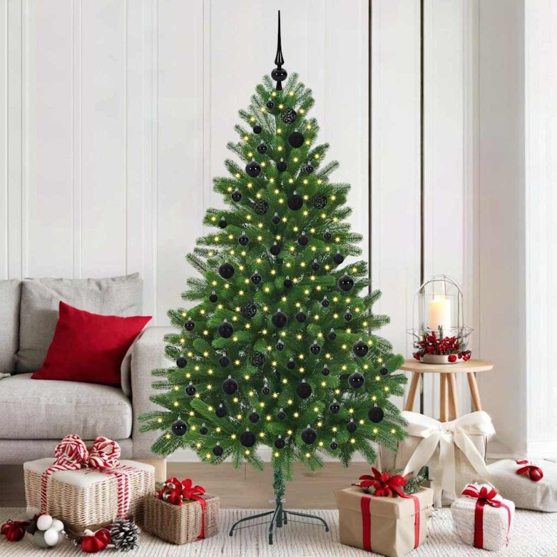 Sapin de Noël avec 300 LED avec support Vert 180 cm PE 541846541846