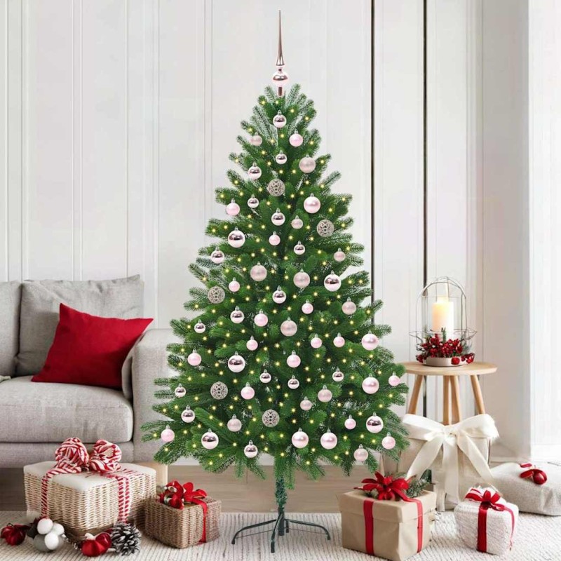 Sapin de Noël avec 300 LED avec support Vert 180 cm PE 541847541847