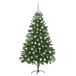 Sapin de Noël avec 300 LED avec support Vert 180 cm PE 541847541847