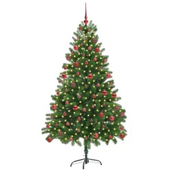 Sapin de Noël avec 300 LED avec support Vert 180 cm PE 541849541849