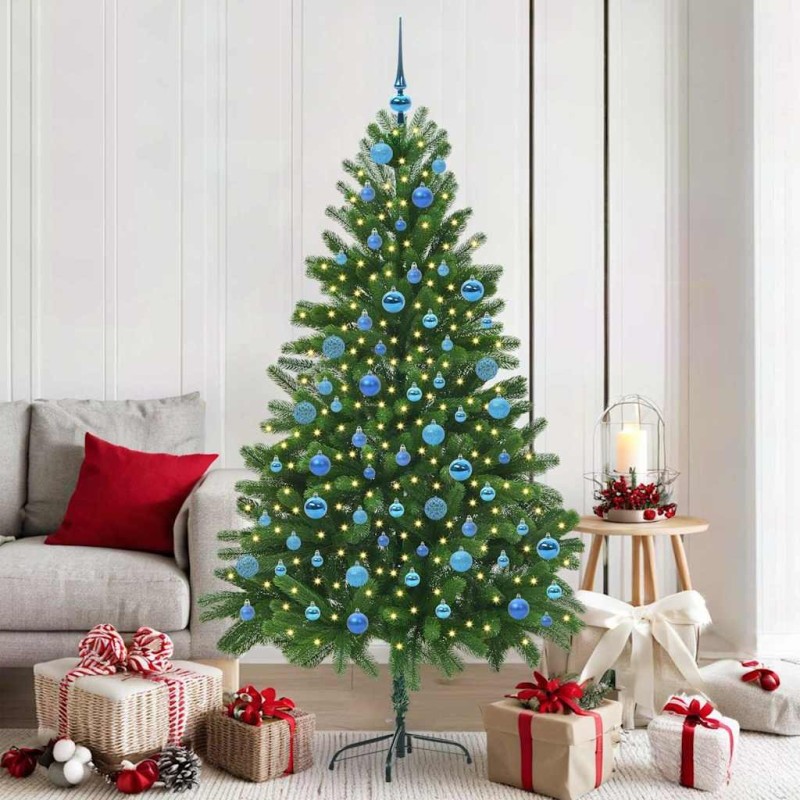 Sapin de Noël avec 300 LED avec support Vert 180 cm PE 541851541851