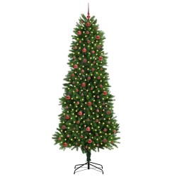 Sapin de Noël avec 300 LED avec support Vert 240 cm PE 541852541852