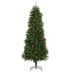 Sapin de Noël avec 300 LED avec support Vert 240 cm PE 541852541852