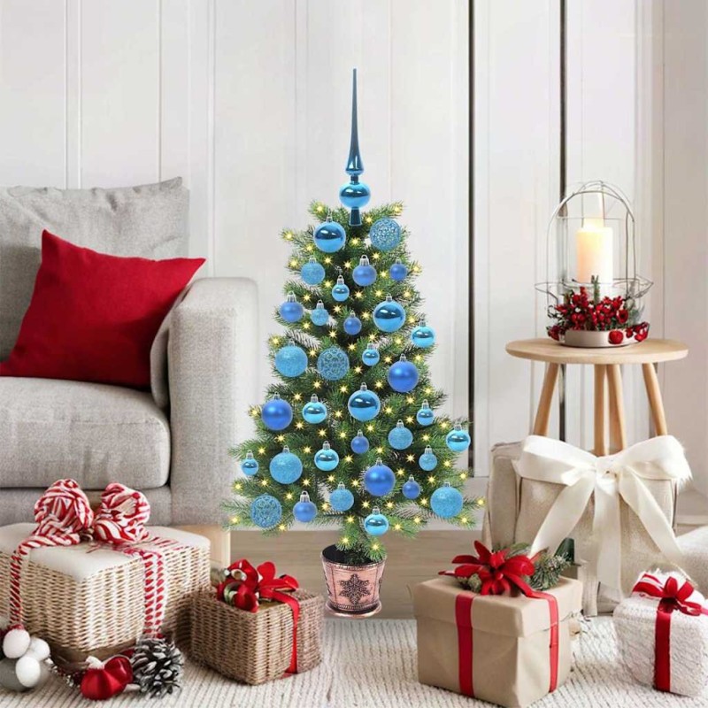 Sapin de Noël avec 150 LED avec support Vert 90 cm PE 541853541853