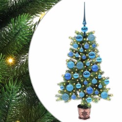Sapin de Noël avec 150 LED avec support Vert 90 cm PE 541853541853
