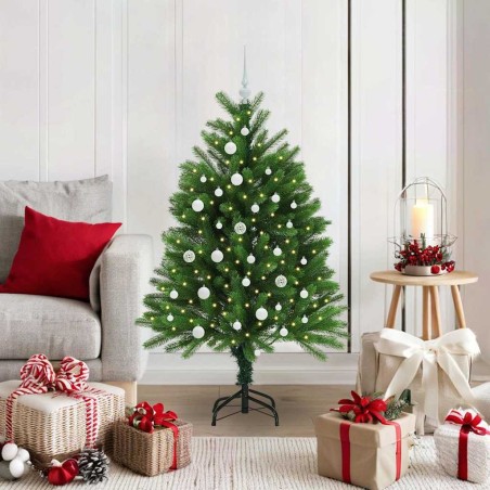Sapin de Noël avec 150 LED avec support Vert 120 cm PE 541855541855