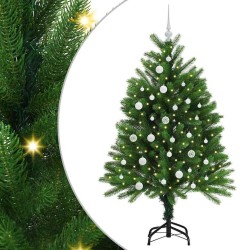 Sapin de Noël avec 150 LED avec support Vert 120 cm PE 541855541855