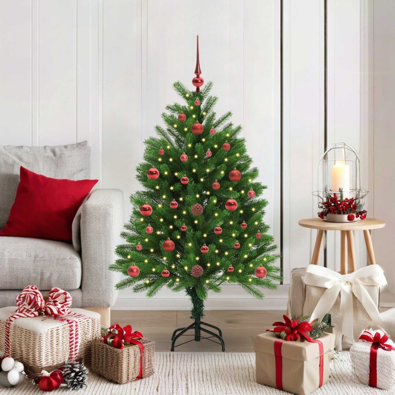 Sapin de Noël avec 150 LED avec support Vert 120 cm PE 541857541857