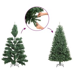 Sapin de Noël avec 150 LED avec support Vert 120 cm PE 541857541857