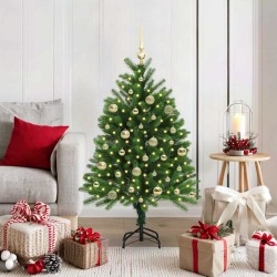 Sapin de Noël avec 150 LED avec support Vert 120 cm PE 541858541858