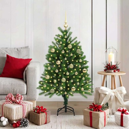 Sapin de Noël avec 150 LED avec support Vert 120 cm PE 541858541858