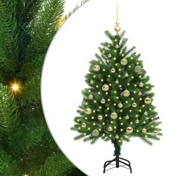 Sapin de Noël avec 150 LED avec support Vert 120 cm PE 541858541858