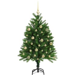 Sapin de Noël avec 150 LED avec support Vert 120 cm PE 541858541858