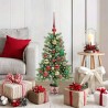 Sapin de Noël avec 150 LED avec support Vert 90 cm PE 541863541863