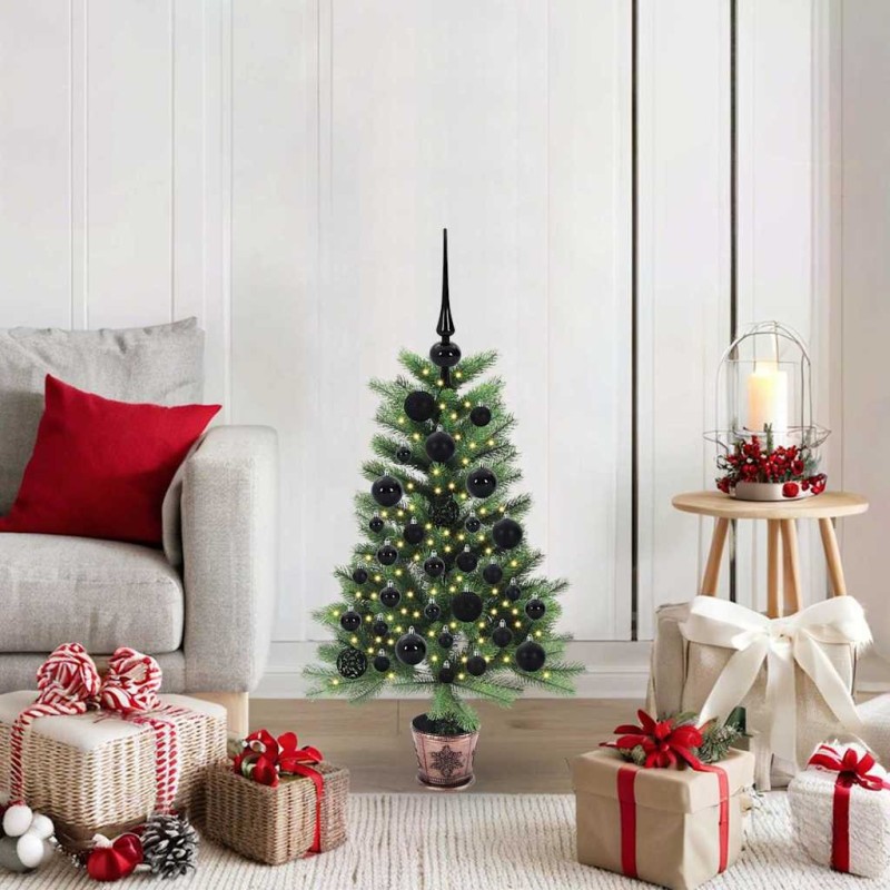 Sapin de Noël avec 150 LED avec support Vert 90 cm PE 541866541866