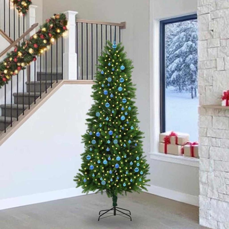 Sapin de Noël avec 300 LED avec support Vert 240 cm PE 541868541868