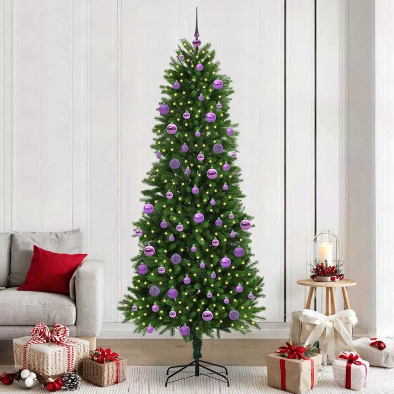 Sapin de Noël avec 300 LED avec support Vert 240 cm PE 541869541869