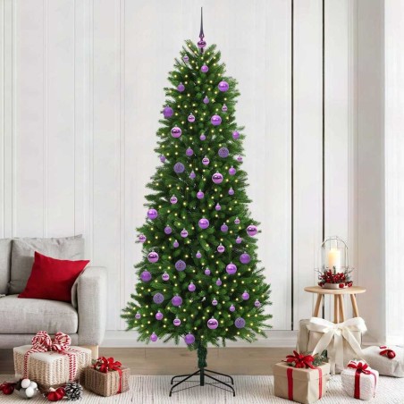 Sapin de Noël avec 300 LED avec support Vert 240 cm PE 541869541869