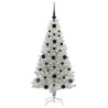 Sapin de Noël avec 150 LED avec support Argent 120 cm PET 541877541877