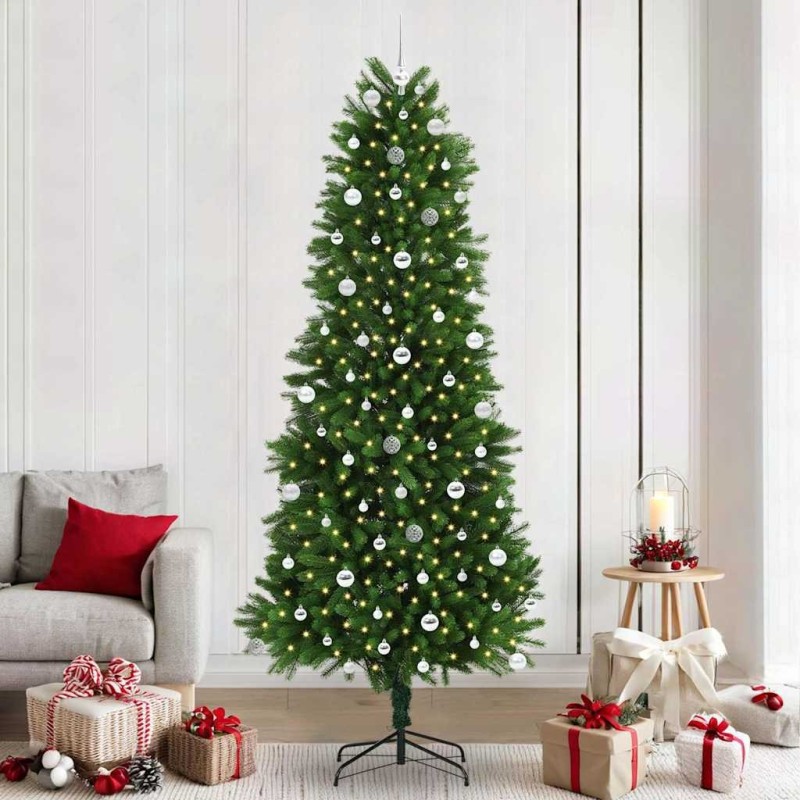 Sapin de Noël avec 300 LED avec support Vert 240 cm PE 541884541884