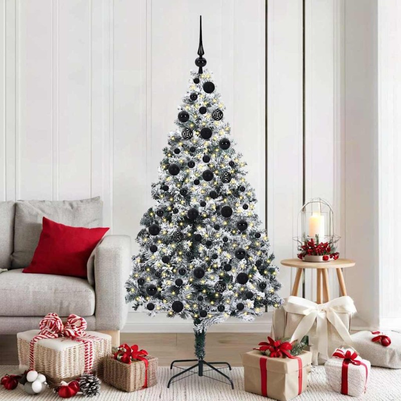 Sapin de Noël artificiel Blanc 180 cm PVC, Acier et Plastique 541886541886