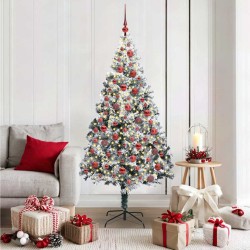 Sapin de Noël artificiel Blanc 180 cm PVC, Acier et Plastique 541887541887
