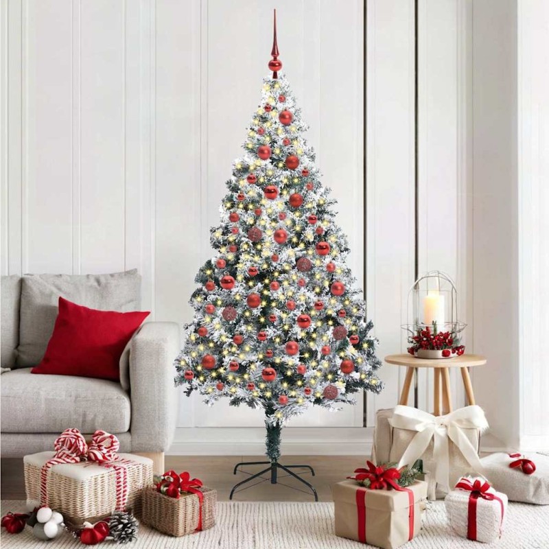 Sapin de Noël artificiel Blanc 180 cm PVC, Acier et Plastique 541887541887