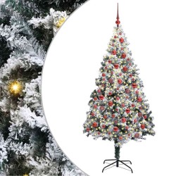 Sapin de Noël artificiel Blanc 180 cm PVC, Acier et Plastique 541887541887