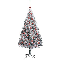 Sapin de Noël artificiel Blanc 180 cm PVC, Acier et Plastique 541887541887