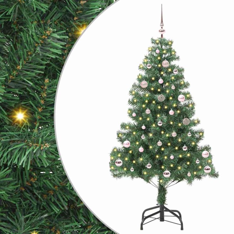 Sapin de Noël avec 150 LED avec support Vert 150 cm PVC 541899541899