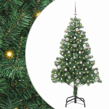 Sapin de Noël avec 150 LED avec support Vert 150 cm PVC 541899541899