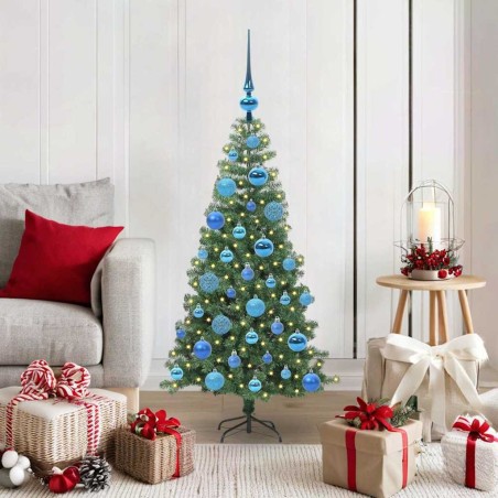 Sapin de Noël avec 150 LED avec support Vert 120 cm PVC 541900541900
