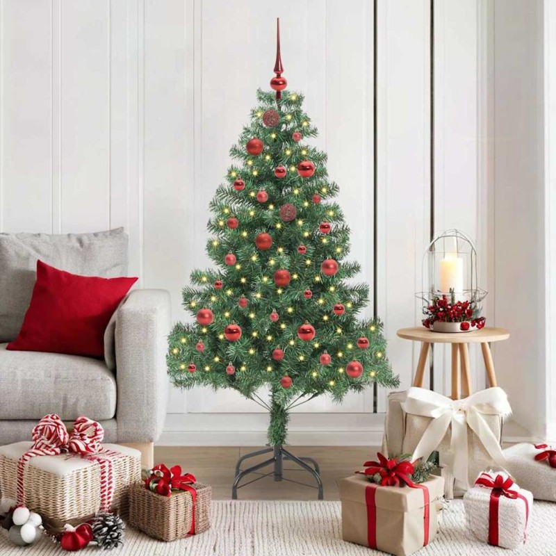 Sapin de Noël avec 150 LED avec support Vert 150 cm PVC 541902541902