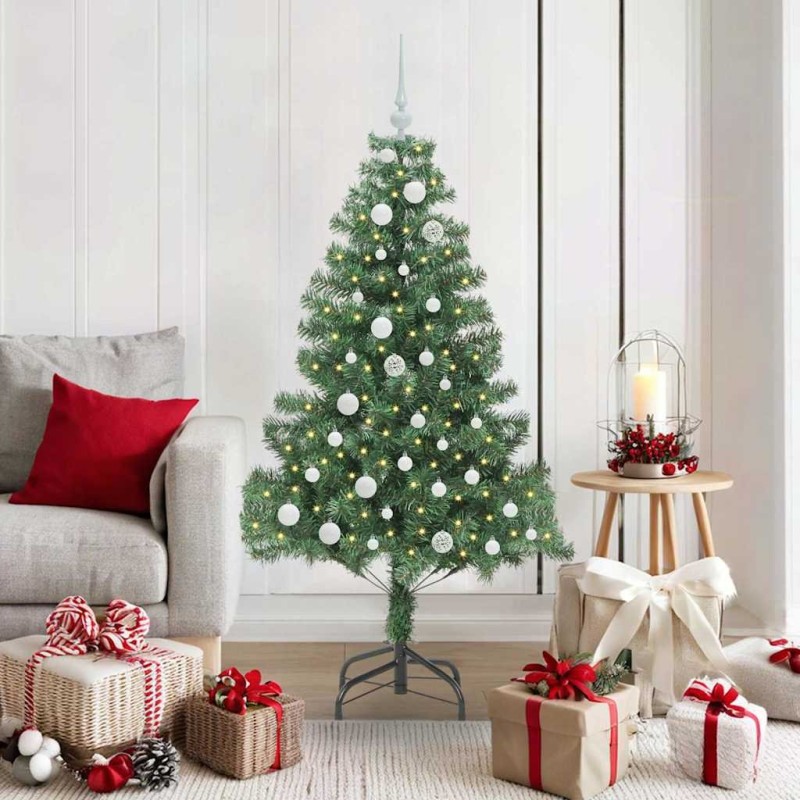 Sapin de Noël avec 150 LED avec support Vert 150 cm PVC 541904541904