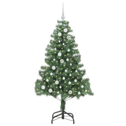 Sapin de Noël avec 150 LED avec support Vert 150 cm PVC 541904541904