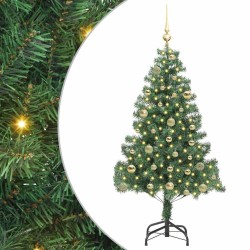 Sapin de Noël avec 150 LED avec support Vert 150 cm PVC 541906541906