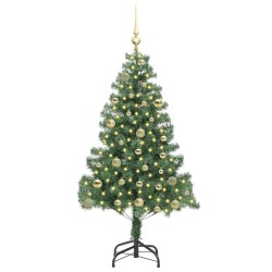 Sapin de Noël avec 150 LED avec support Vert 150 cm PVC 541906541906
