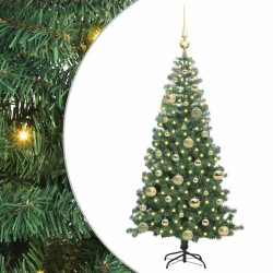 Sapin de Noël avec 150 LED avec support Vert 120 cm PVC 541908541908