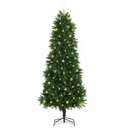 Sapin de Noël avec 300 LED avec support Vert 240 cm PE 541910541910