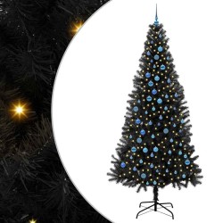 Sapin de Noël avec 300 LED avec support Noir 240 cm PVC 541912541912