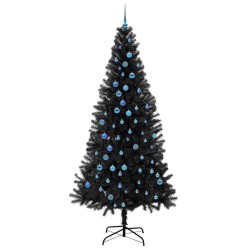 Sapin de Noël avec 300 LED avec support Noir 240 cm PVC 541912541912