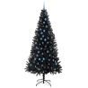 Sapin de Noël avec 300 LED avec support Noir 240 cm PVC 541912541912